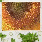 Elegante gelbe Sonnenblume Handtuch (Gefaltet)