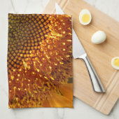 Elegante gelbe Sonnenblume Handtuch (Viertel Falte)