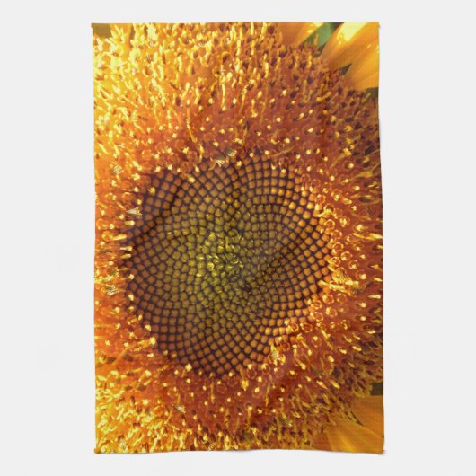 Elegante gelbe Sonnenblume Handtuch (Vertikal)