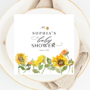 Elegante, gelbe Sonnenblume Sonnenbeendusche Serviette