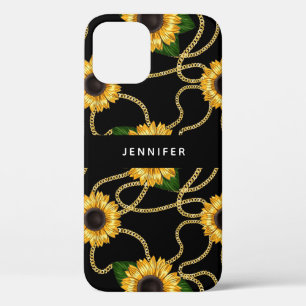 Elegante gelbe Sonnenblumen stilvolles Muster auf Case-Mate iPhone Hülle
