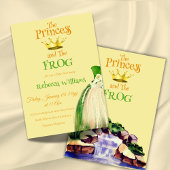 Elegante, gelbe und grüne Frosch Princess Baby Dus Einladung