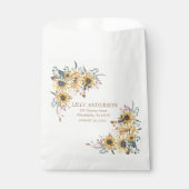 Elegante Gelbe Wasserfarbe Sonnenblume Geschenktütchen (Vorderseite)