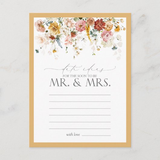 Elegante, gelbe Wildblume Wasserfarben Postkarte (Vorderseite)