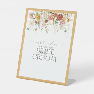 Elegante, gelbe Wildblume Wasserfarben Sockelschild