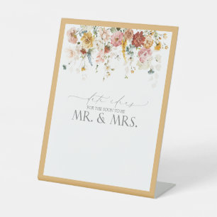 Elegante, gelbe Wildblume Wasserfarben Sockelschild