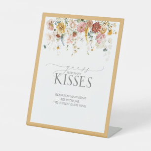 Elegante Gelbe Wildblume wie viele Küsse Sockelschild