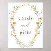 Elegante gelbe Wildblumen Karten und Geschenke Poster (Vorne)