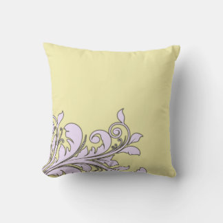 Elegante Gelbe Wirbel Design Kissen