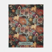 Elegante gelbe Zitrusfrüchte-Früchte-Minze Fleecedecke (Vorderseite)