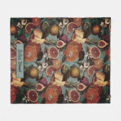 Elegante gelbe Zitrusfrüchte-Früchte-Minze Fleecedecke (Vorderseite (Horizontal))