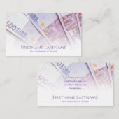 Elegante Geld-Visitenkarte für Finanzexperten Visitenkarte (Vorne/Hinten)