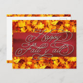 Elegante gemütliche Herbstwochen Zitat glücklich F Postkarte (Vorne/Hinten)