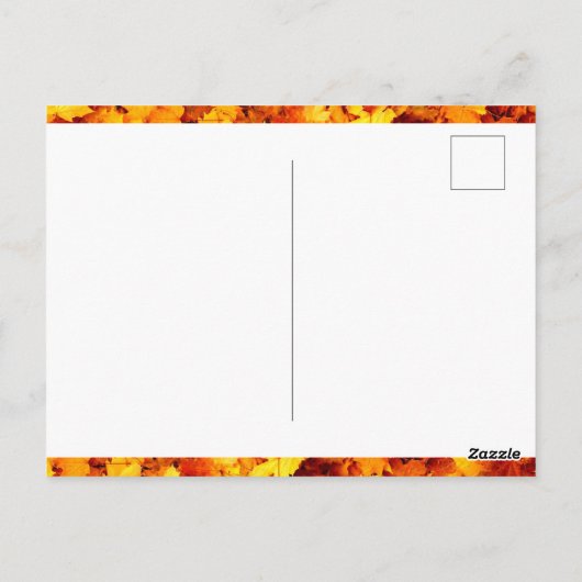 Elegante gemütliche Herbstwochen Zitat glücklich F Postkarte (Rückseite)