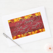 Elegante gemütliche Herbstwochen Zitat glücklich F Rechteckiger Aufkleber (Umschlag)