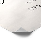 Elegante Gender Neutral Foto Baby Dusche Willkomme Poster (Ecke)