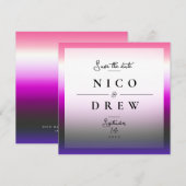Elegante Genderfluid Pride Wedding Save The Date (Vorne/Hinten)