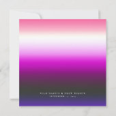Elegante Genderfluid Pride Wedding Save The Date (Rückseite)