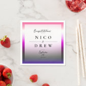 Elegante Genderfluid Pride Wedding Serviette (Beispiel)
