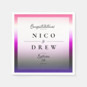 Elegante Genderfluid Pride Wedding Serviette (Vorderseite)