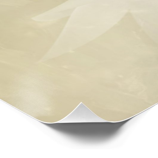 Elegante Gentle White Lotus / Lily Blume Poster (Ecke)