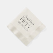 Elegante Gentlemen's Fiftieth Birthday Party Serviette (Ecke)
