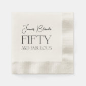 Elegante Gentlemen's Fiftieth Birthday Party Serviette (Vorderseite)