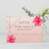 Elegante Geometric Magnolia UAWG Einladung (Stehend Vorderseite)