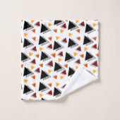 Elegante Geometrie Badhandtuch Set (Waschlappen)