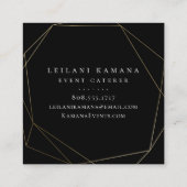 Elegante Geometrie der Ananas Quadratische Visitenkarte (Rückseite)