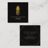 Elegante Geometrie der Ananas Quadratische Visitenkarte (Vorne/Hinten)