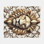 "Elegante Geometrie" Fleecedecke (Vorderseite (Horizontal))