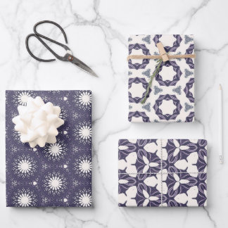 Elegante Geometrie: Minimalistische Blumenfliese T Geschenkpapier Set