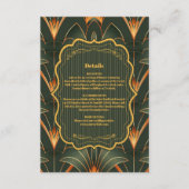 Elegante Geometrische Art Deco Begleitkarte (Vorderseite)