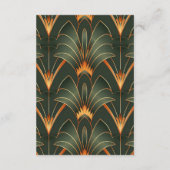 Elegante Geometrische Art Deco Begleitkarte (Rückseite)