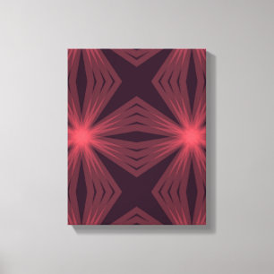 Elegante geometrische Blume im Retrostil Leinwanddruck