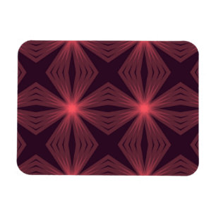 Elegante geometrische Blume im Retrostil Magnet