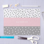 Elegante geometrische Dreiecke u. Punkte im Grau Seidenpapier (Handwerk)