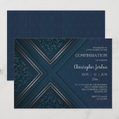 Elegante geometrische Einladung (Vorne/Hinten)
