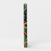 Elegante geometrische Formen des Grünen und Goldes Case-Mate iPhone Hülle (Hinten/Links)