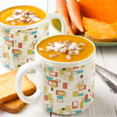 Elegante geometrische Formen des Retro-Mittelzentr Kaffeetasse