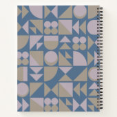 Elegante geometrische Formen Dusty Blue Personalis Notizblock (Rückseite)