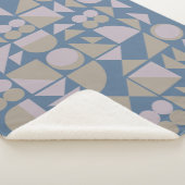 Elegante geometrische Formen Dusty Blue Personalis Sherpadecke (3/4)