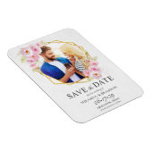 Elegante geometrische Formen Save the Date Magnet (Rechte Seite)