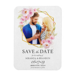 Elegante geometrische Formen Save the Date Magnet
