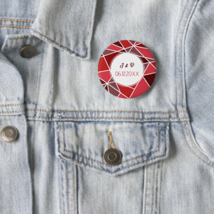 Elegante geometrische Hochzeit Button