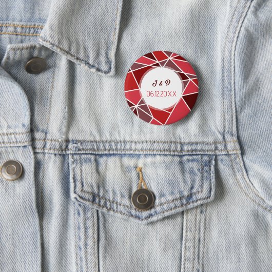Elegante geometrische Hochzeit Button (Beispiel)