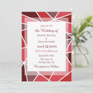 Elegante geometrische Hochzeit Einladung