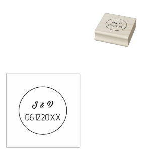 Elegante geometrische Hochzeit Gummistempel