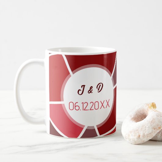 Elegante geometrische Hochzeit Kaffeetasse (Mit Donut)